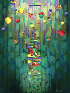 Mapping a genome, conceptual artwork
